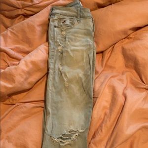 Hollister baby blue ripped jeans